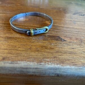 Silver  Buckle Bracelet in Antique Silver and Brass